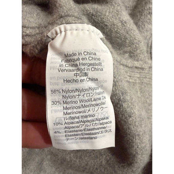 J.Crew Womens Heather Gray Merino Alpaca Blend Turtleneck Sweater Dress - Picture 7 of 9